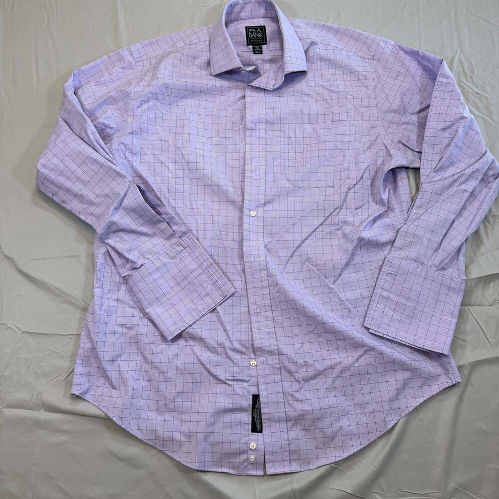 Jos. A. Bank Men’s Executive Tailored Fit 17 34 Purple Dress Shirt